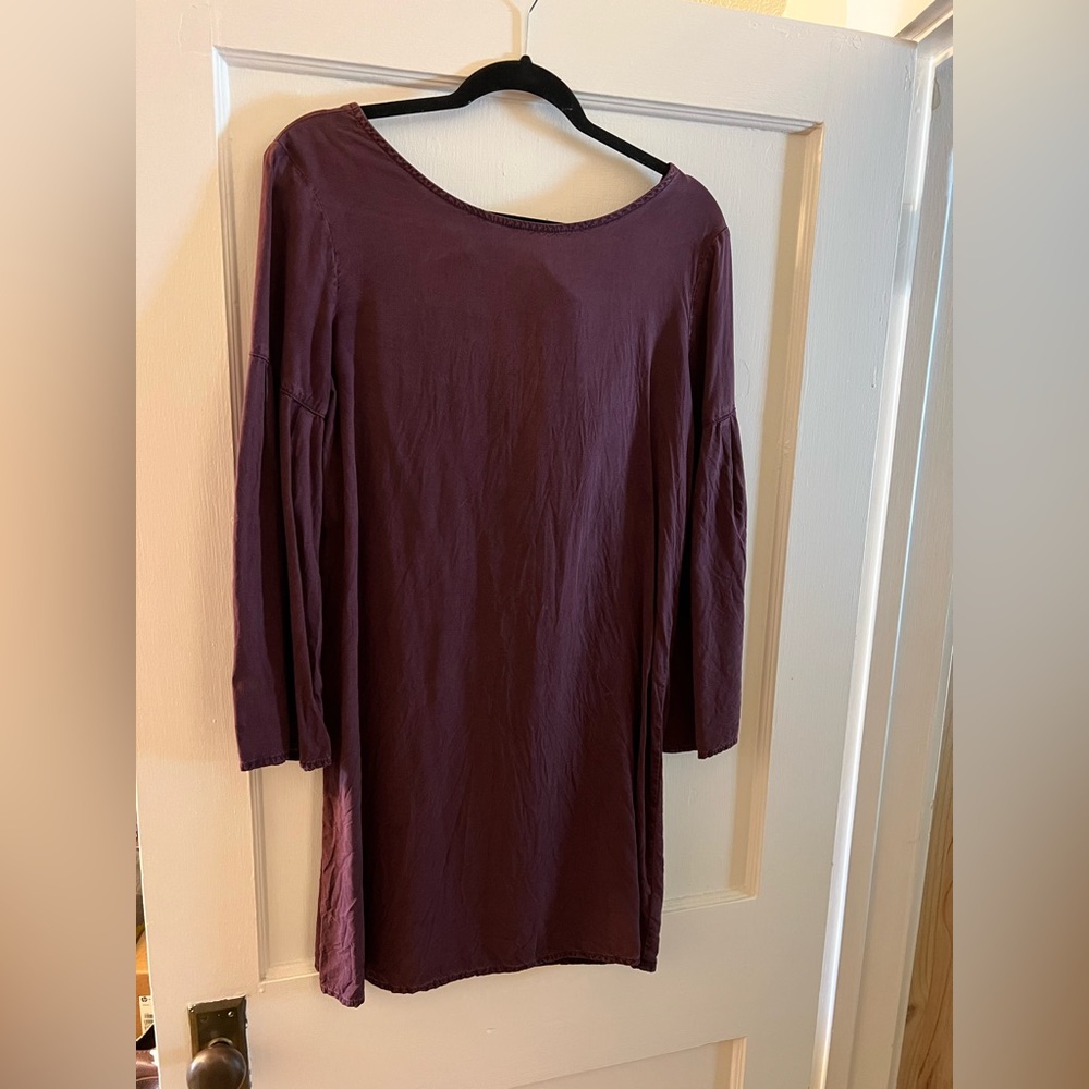 Cloth & Stone Purple Long Sleeve Dress